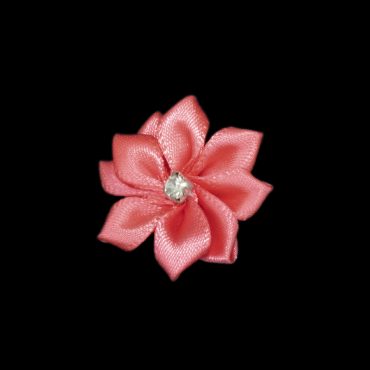 FLORES DE CINTA DE SATIN 8001 3CM CORAL