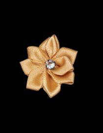 FLORES DE CINTA DE SATIN 8001 3CM DORADO