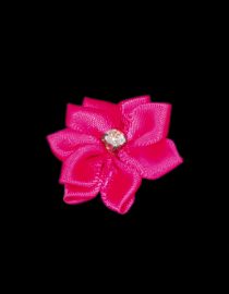 FLORES DE CINTA DE SATIN 8001 3CM FUSHIA