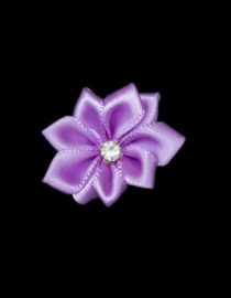 FLORES DE CINTA DE SATIN 8001 3CM LILA