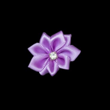 FLORES DE CINTA DE SATIN 8001 3CM LILA