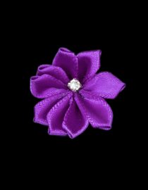 FLORES DE CINTA DE SATIN 8001 3CM MORADO
