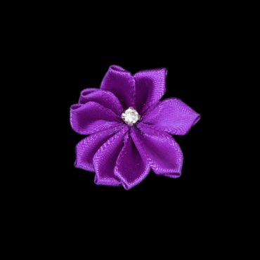 FLORES DE CINTA DE SATIN 8001 3CM MORADO