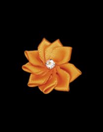 FLORES DE CINTA DE SATIN 8001 3CM NARANJA