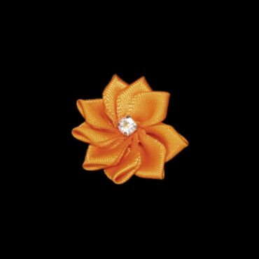 FLORES DE CINTA DE SATIN 8001 3CM NARANJA