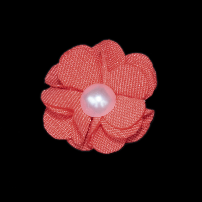 FLORES DE TELA 3CM 8003 CORAL 1 FLORES DE TELA 3CM 8003 CORAL