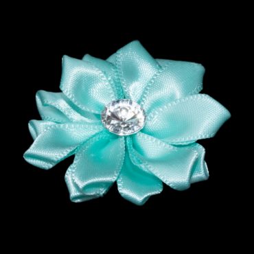 FLORES DE CINTA SATIN 4CM 8004 AQUA
