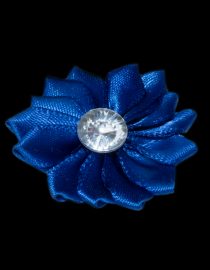 FLORES DE CINTA SATIN 4CM 8004 AZUL