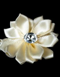 FLORES DE CINTA SATIN 4CM 8004 CREMA