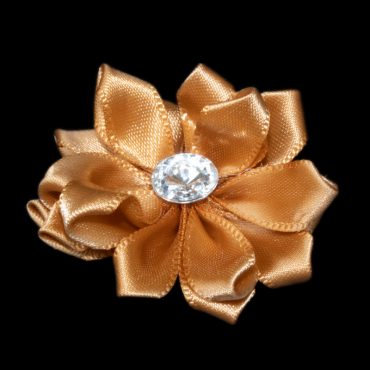 FLORES DE CINTA SATIN 4CM 8004 DORADO