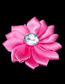 FLORES DE CINTA SATIN 4CM 8004 ROSADO FUERTE