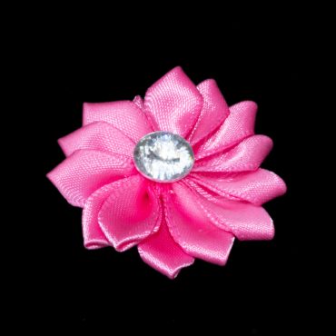 FLORES DE CINTA SATIN 4CM 8004 ROSADO FUERTE