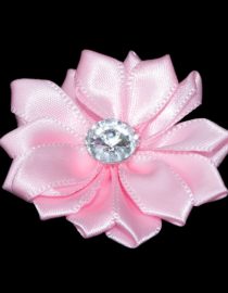 FLORES DE CINTA SATIN 4CM 8004 ROSADO SUAVE
