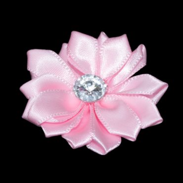 FLORES DE CINTA SATIN 4CM 8004 ROSADO SUAVE