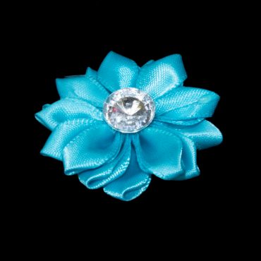 FLORES DE CINTA SATIN 4CM 8004 TURQUEZA