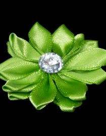 FLORES DE CINTA SATIN 4CM 8004 VERDE CANA