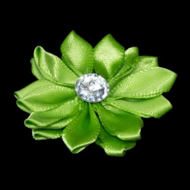 FLORES DE CINTA SATIN 4CM 8004 VERDE CANA