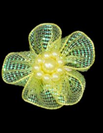 FLORES DE TULLE 3CM 8014 AMARILLO