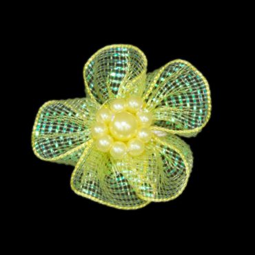 FLORES DE TULLE 3CM 8014 AMARILLO