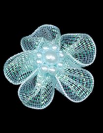 FLORES DE TULLE 3CM 8014 CELESTE