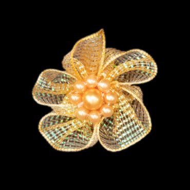 FLORES DE TULLE 3CM 8014 DORADO