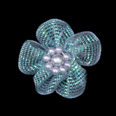 FLORES DE TULLE 3CM 8014 PLATEADO