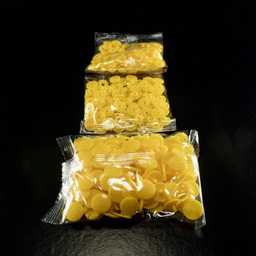 BROCHE DE PRESION PLASTICO T3 10mm 100PCS AMARILLO