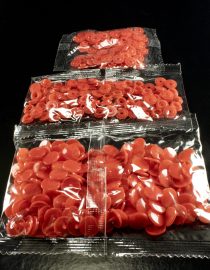 BROCHE DE PRESION PLASTICO T3 10mm 100PCS ROJO