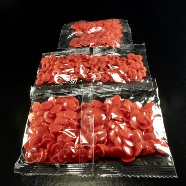 BROCHE DE PRESION PLASTICO T3 10mm 100PCS ROJO