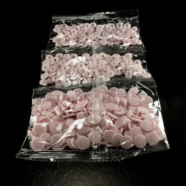 BROCHE DE PRESION PLASTICO T3 10mm 100PCS ROSADO