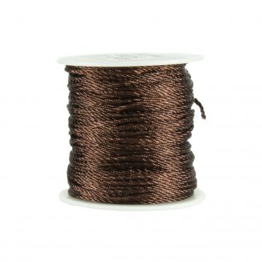 CORDON TRENZADO 1MM 50MTS CHOCOLATE