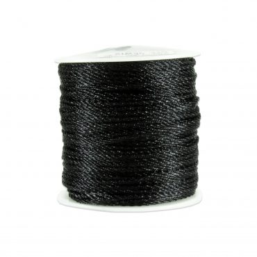 CORDON TRENZADO 1MM 50MTS NEGRO